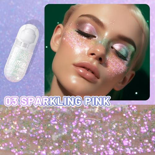 DAGEDA Roll-On Body Glitter Gel - Holographic Sparkle