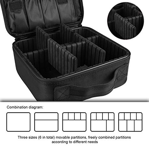 Bvser Travel Makeup Case with Adjustable Dividers