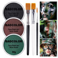 Camouflage Face Paint Set - Black Green Brown Camo Makeup Kit
