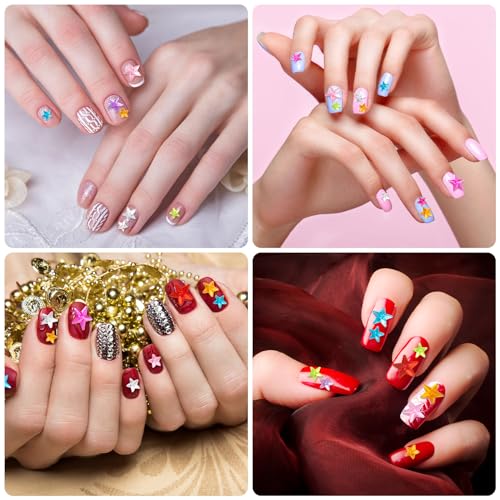 Star Face Gem Stickers - 6 Sheets Colorful Rhinestones (528pcs)