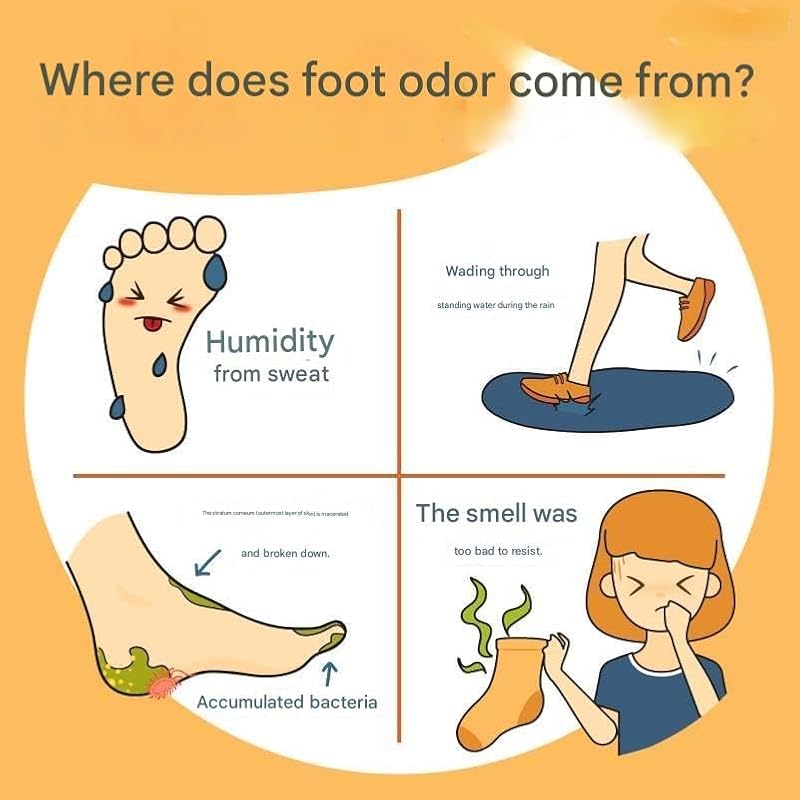 Cooling Natural Deodorant Powder for Feet & Underarms - 100g