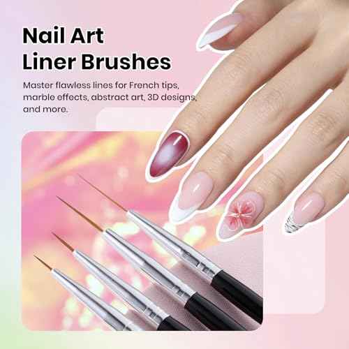 Beetles Nail Art Brushes 25pcs - Confetti Nail Art Pens Daul Ended Dotting Tools Striping Liner Brushes for Nails 3D Flower Sculpting Tools with Palette Brush Holder DIY Home Salon Manicure Design Set