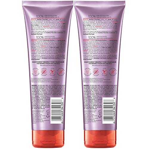 L¡¯Or?al Paris Hair Care EverPure Sulfate Free Frizz Defy Shampoo, with Marula Oil, 2 Count (8.5 Fl; Oz each) (Packaging May Vary)