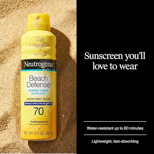 Neutrogena Beach Defense Sunscreen Spray SPF 70, 6.5 oz
