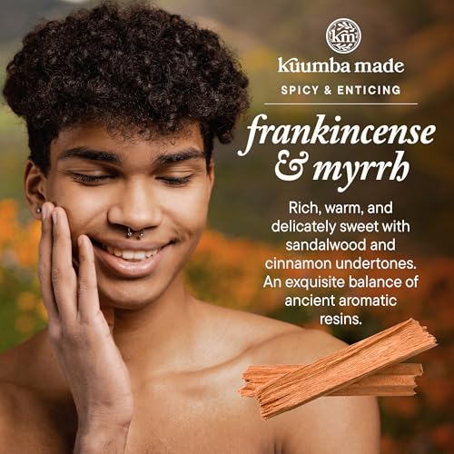 Kuumba Made Frankincense & Myrrh Fragrance Oil, Long-Lasting Small-Batch Perfume Roller, Vegan, Alcohol-Free, 0.5 Fl Oz