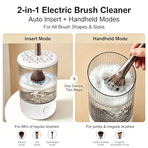Electric Makeup Brush Cleaner Machine | 360° Rotating