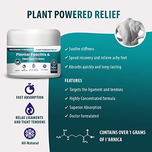 Plantar Fasciitis & Heel Spur Cream - Fast Relief with Arnica