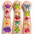 96 Pcs Cute Monster Temporary Tattoos for Kids Party