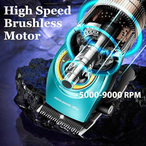 KEMEI 2242 Green Cordless Hair Clippers for Men, Professional Grooming