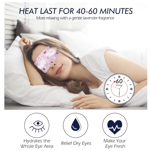 Jekeno Steam Eye Mask, 30 Packs Eye Masks for Dry Eyes Dark Circles and Puffiness, 40-60 Minutes Self Heated Steam Warm Eye Mask, Christmas Spa Gifts for Women