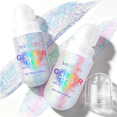 Roll-On Body Glitter Gel – Holographic Chameleon Shimmer