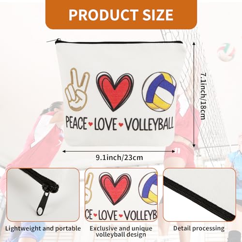 NUMJAW 48 Pcs Volleyball Team Gifts Bulk Volleyball Gifts Inspirational Gifts for Women Players,Volleyball Charm Bracelets,Volleyball Makeup Bags,Volleyball Compact Mirrors,Volleyball Hair Scrunchies