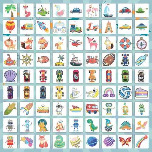 204 Sheets Glitter Temporary Tattoos for Kids Bulk Party Favors
