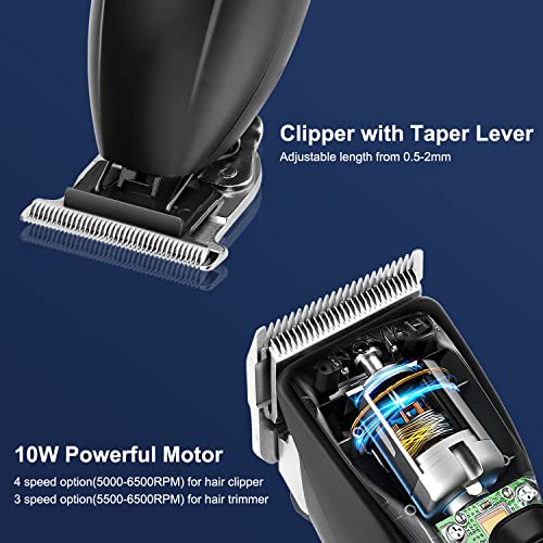 Suttik Professional Hair Clipper & Trimmer Set with 8 Guide Combs