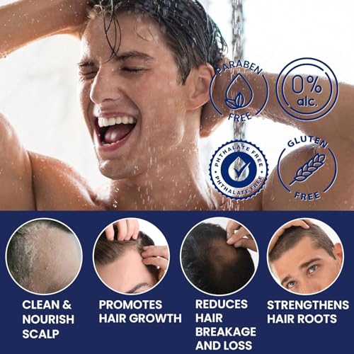 Biotin Hair Growth Shampoo for Men - Tea Tree Oil & Ginseng
