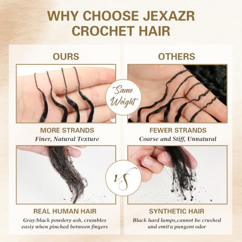 Feather Crochet Hair 14 Inch 120g Human Hair Extensions