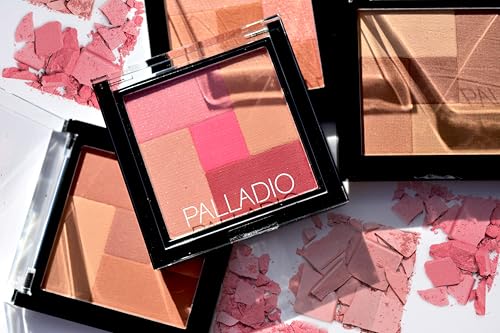 Palladio 2-in-1 Mosaic Powder Blush & Bronzer, Sun Kissed