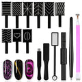 SILPECWEE 15Pcs Cat Eye Nail Magnet Set – Luxury Cat Eye Nail Tools Wand Magnetic Polish