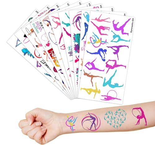 115 PCS Gymnastics Temporary Tattoos – Party Favors
