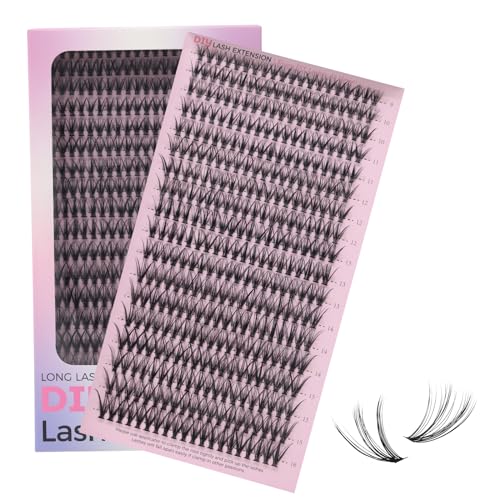 360 PCS Individual Cluster Lashes C Curl 0.07D 9-16mm MIX 30D DIY Eyelash Extensions Reusable False Lashes Long Faux Mink Eyelash Clusters Extensions