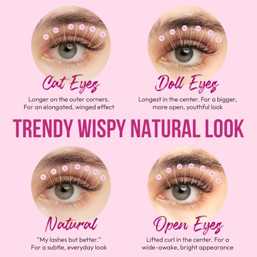 DIY Wispy Lash Clusters 96pcs 20D D Curl 9-16mm Mixed
