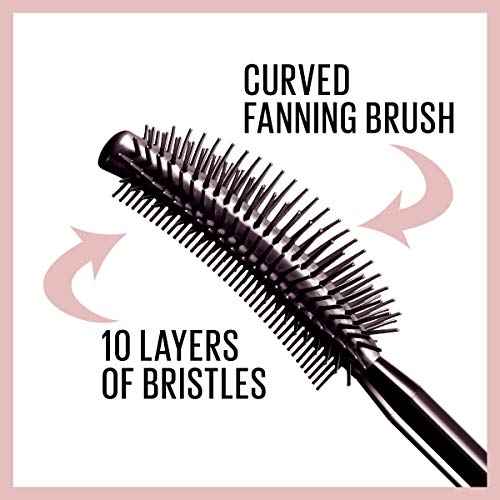 Maybelline Lash Sensational Waterproof Mascara, Lengthening and Volumizing for a Full Fan Effect,Very Black, 1 Count