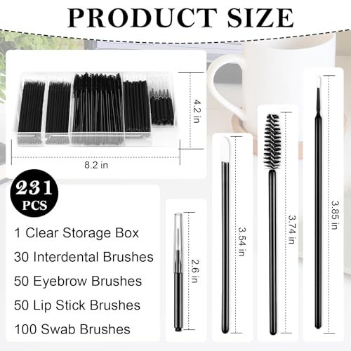 DIY Brow Lamination Kit with Micro Brushes & Spoolies – 230Pcs Professional Eyebrow & Eyelash Tools