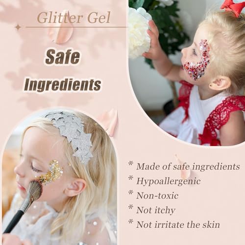 Chunky Face Glitter Gel - 5 Colors (30ml each)