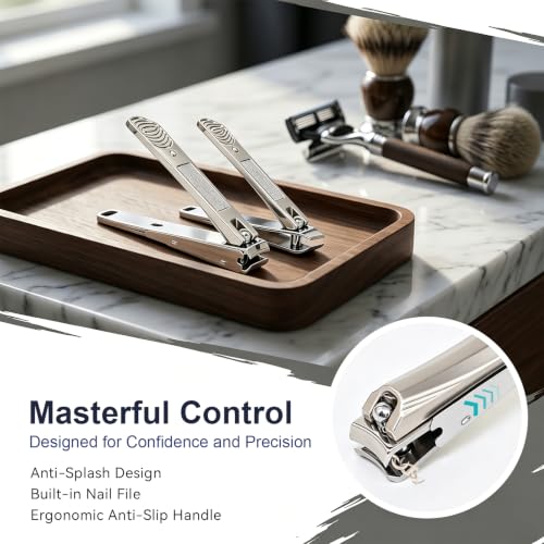Leipple 9-in-1 Manicure & Pedicure Kit with Magnetic Leather Case - Black