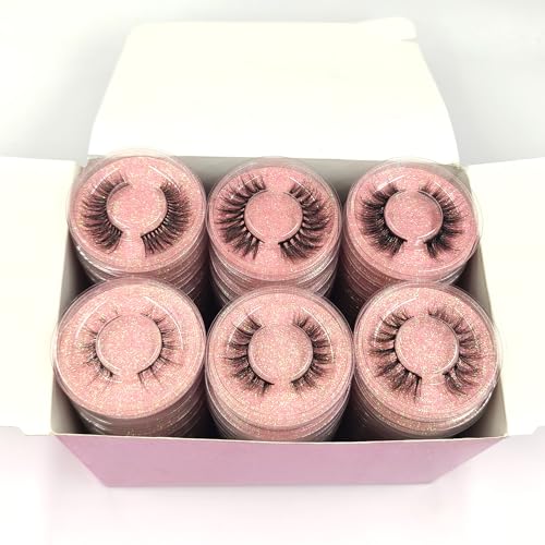 Wholesale Fales Eyelashes, Mink Lashes Thick 5D Volume Natural Fake Lashes Pack(50 Pairs)