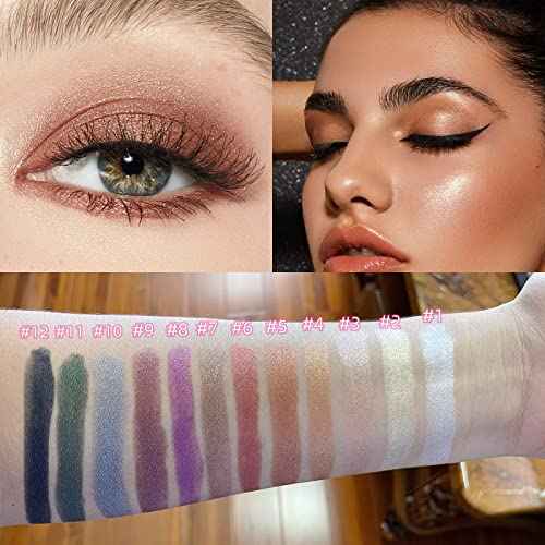 Cream Eyeshadow Stick, Long-Lasting, Crease-Proof Eyeshadow with Built-in Smudger Orchid Shimmer