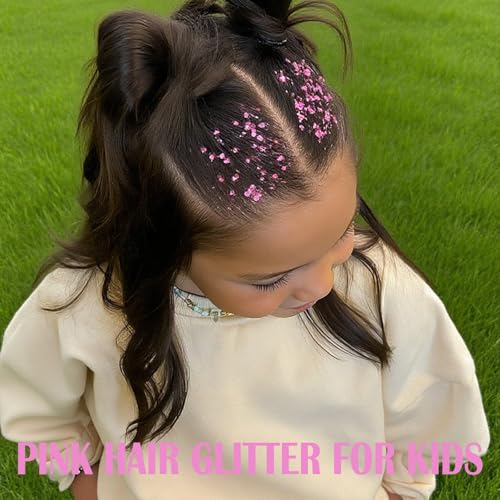 Pink Face Glitter Gel - Mermaid, Festival & Halloween Makeup, 40g, Self-Adhesive Body & Hair Sparkle - Pink Variation