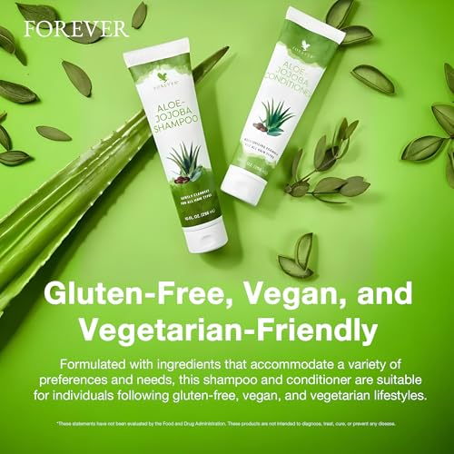 Forever Living - Aloe Jojoba Shampoo, Gentle Vegan and Gluten-Free Formula with Aloe Vera and Oil, Tropical Fruit Fragrance, Twin Pack