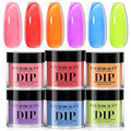 AZUREBEAUTY 6-Color Dip Powder Nail Kit - Neon Jelly Summer Shades