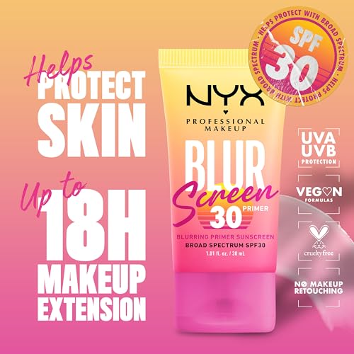 NYX Blurscreen SPF 30 Primer - 3-in-1 Blurring Makeup Primer