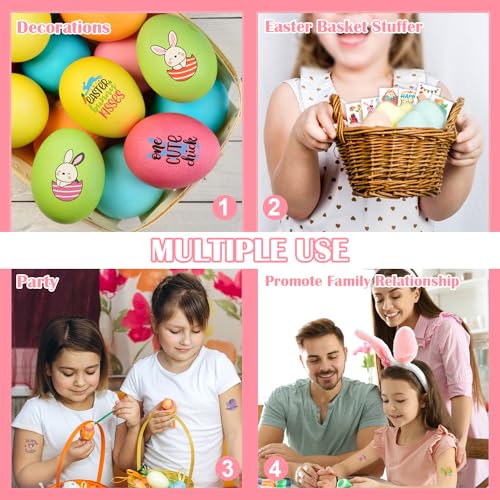 Partywind 204 PCS Easter Temporary Tattoos for Kids