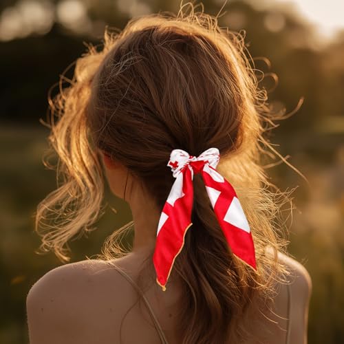 England Flag Hair Ties & Clips 4-Piece Set