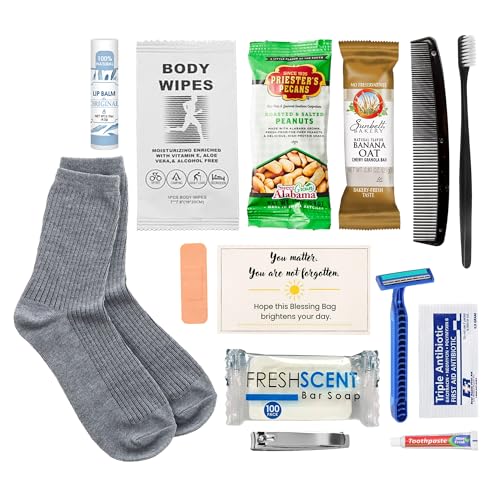 Homeless Care Package Kit (5-Count) with Hygiene & Food