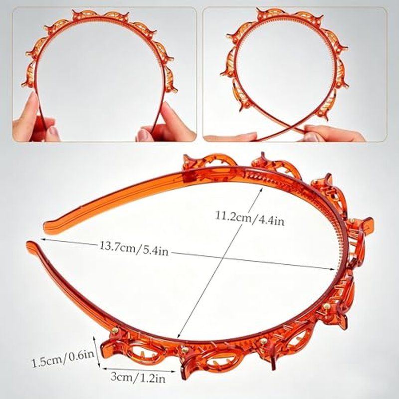 2-Piece Bangs Hairpin Headband with 8 Clips – 90s Y2K Hair Styling