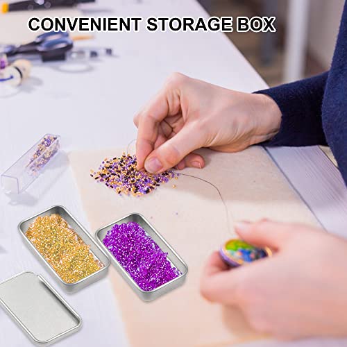 6 Pack Empty Lip Balm Tin Containers - 0.25oz Metal Storage Cases