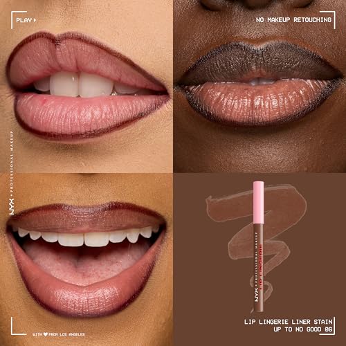 NYX PROFESSIONAL MAKEUP Lip Lingerie Liner Stain, Seamless Make Up with All-Day Stain, Waterproof Lip Stain Finish - Up To No Good