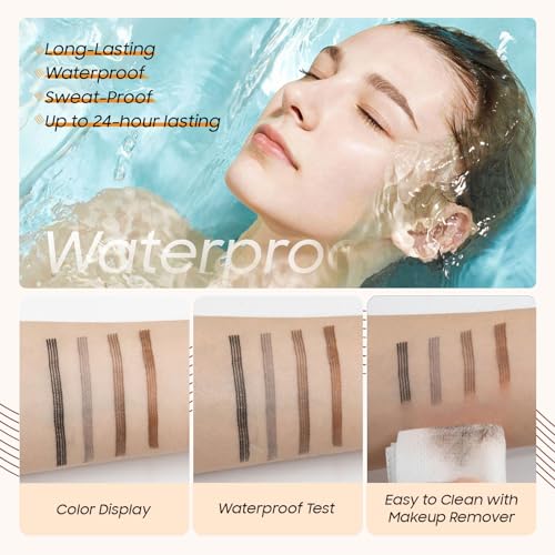 Microblading Eyebrow Pencil - 4-Tip Waterproof Brow Pen