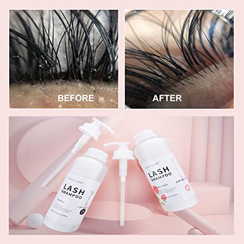Arison Eyelash Eyelash Extension Shampoo 600ml / Eyelid Foaming Cleanser/Wash for Extensions and Natural Lashes/Paraben & Sulfate Free Safe Makeup & / Professional & Self Use (unscented)¡¦