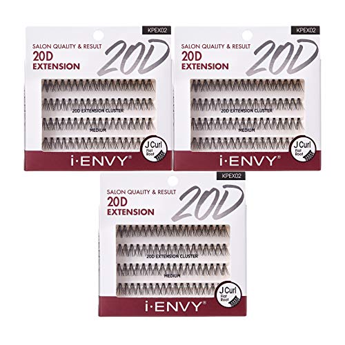 i?ENVY 20D Extension Cluster Individual Lashes (Medium, 3 Pack)
