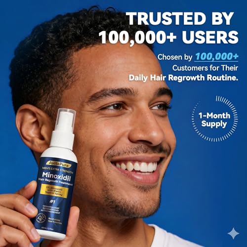 5% Minoxidil Spray for Men - Extra Strength Hair Regrowth Treatment