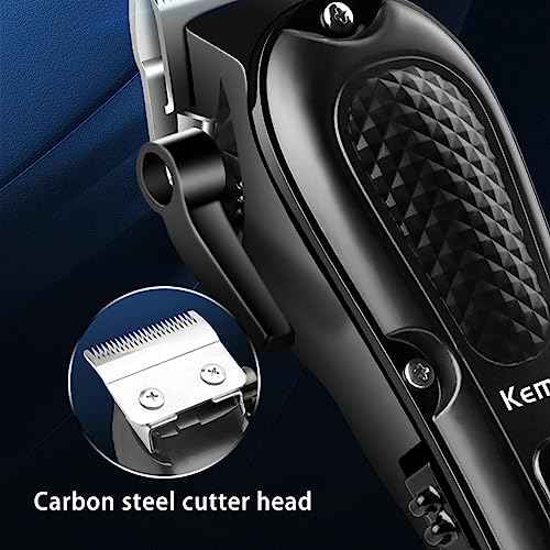 KEMEI Hair Clippers for Men Professional Cordless&Corded Barber Clippers for Hair Cutting & Grooming, Rechargeable Beard Trimmer for Men,KM-1071