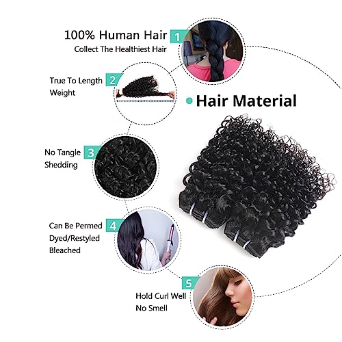 10A Brazilian Virgin Human Hair 4 Bundles 12 Inch Curly