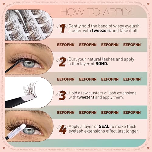 Brown Wispy Lash Clusters C Curl 8-16MM DIY Eyelash Extensions