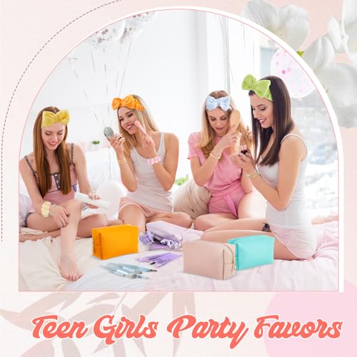 Zeyune 54 Pcs Gifts Sets Bulk for Tween Teen Women Preppy Party Favors Set Preppy Makeup Bag Hair Pin Scrunchies Headbands Bracelets Trendy Stuff Gift for Women Friend Birthday Present(Classic Color)