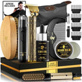 Gifts for Men Who Have Everything, Birthday Gifts for Him, Grooming Beard Kit, Beard Trimmer, Nose Hair Trimmer, Hair Straightener Brush, Oil, Balm & More, 15pc Men Care Kit, Dad Gifts